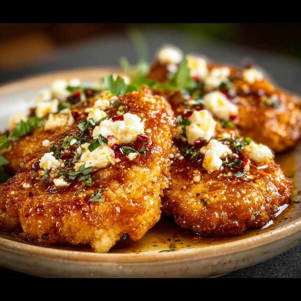 Crispy Hot Honey Feta Chicken
