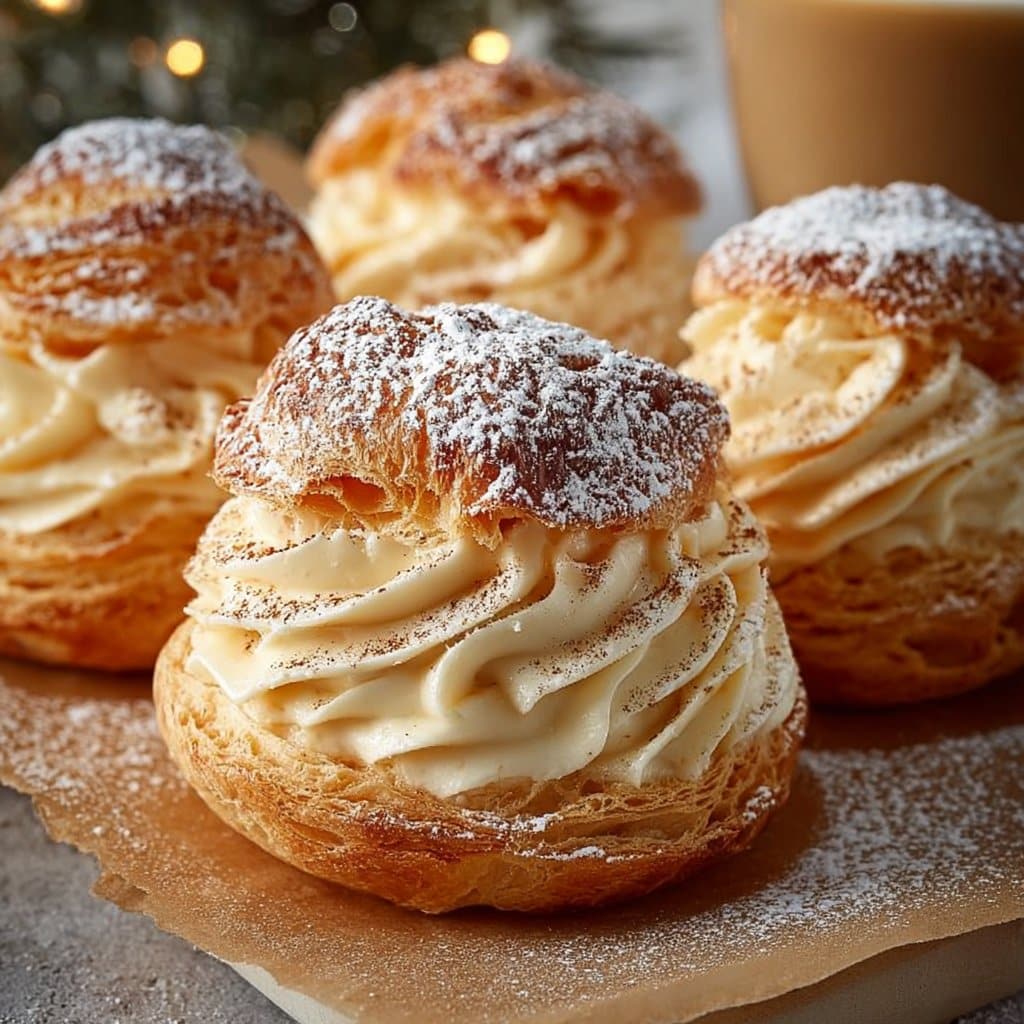 Dreamy Eggnog Cream Puffs Holiday Delight