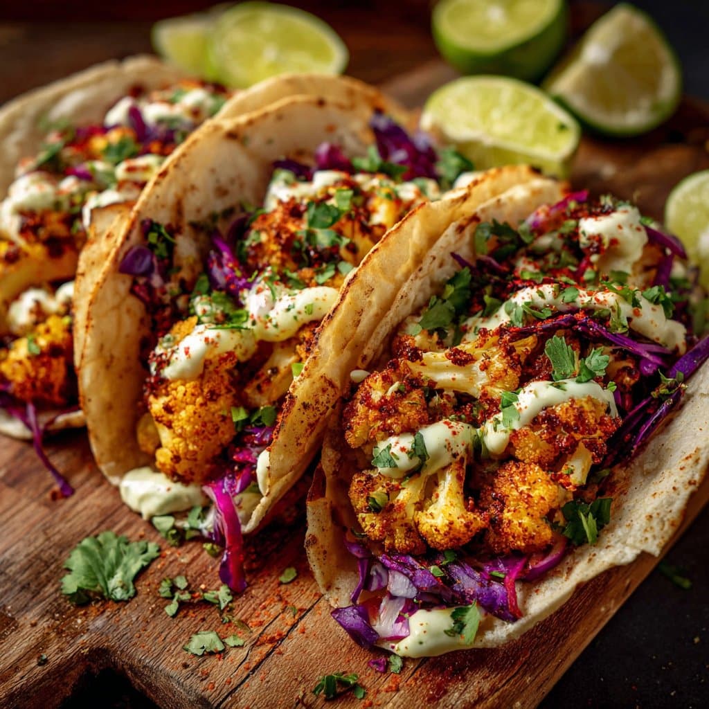 Vegan Roasted Cauliflower Tacos