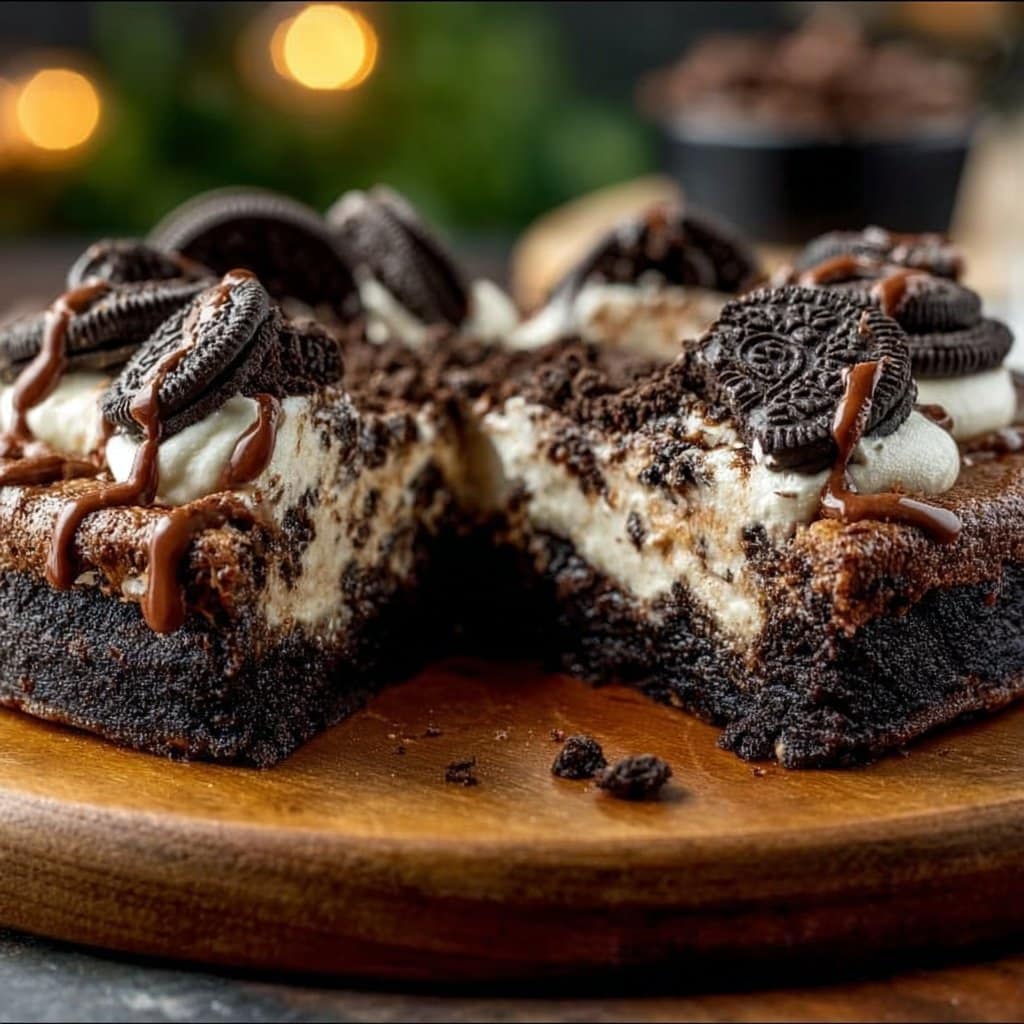 Oreo Fudge Brownie Pizza