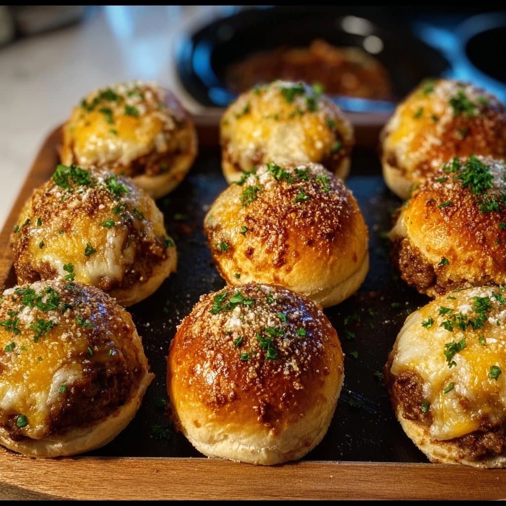 Irresistible Garlic Parmesan Cheeseburger Bombs