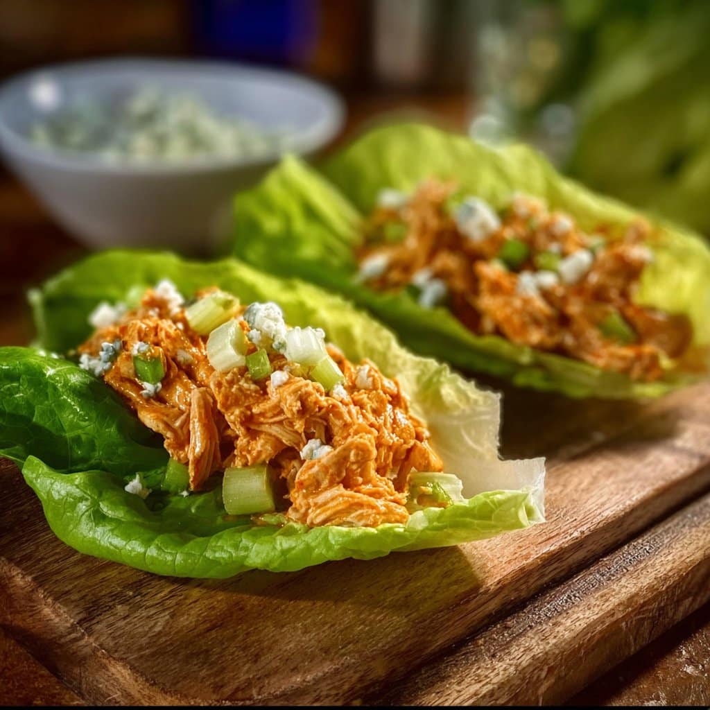 Buffalo Chicken Lettuce Wraps