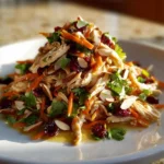 Asian Chicken Cranberry Salad with fresh ingredients and vibrant colors.