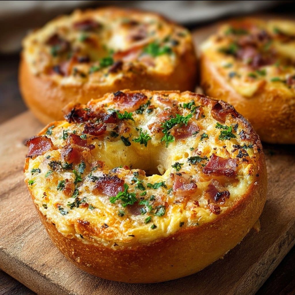 Quiche Stuffed Bagels
