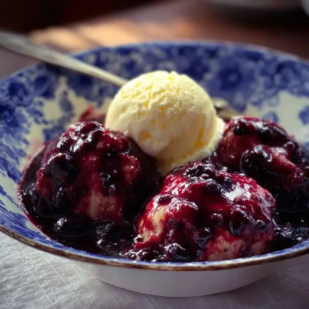 Delicious blackberry cobbler dumplings with fresh blackberries and a flaky crust