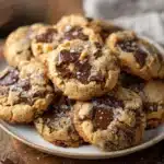 Delicious Christmas Crack Cookies with chocolate and caramel layers