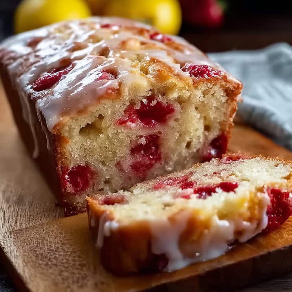 Strawberry Lemon Loaf Cake