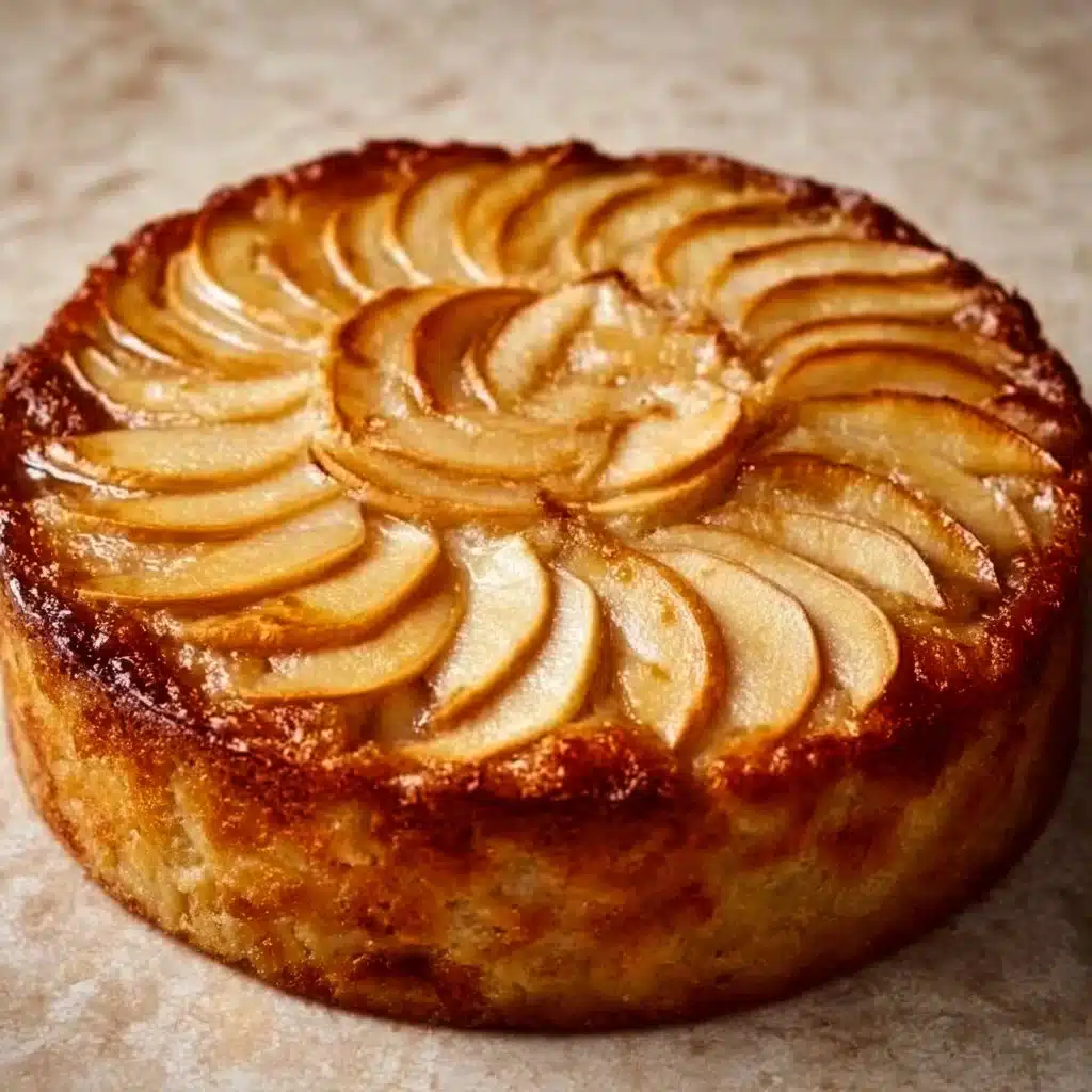 Delicious slice of French Apple Invisible Cake showcasing its delicate layers.