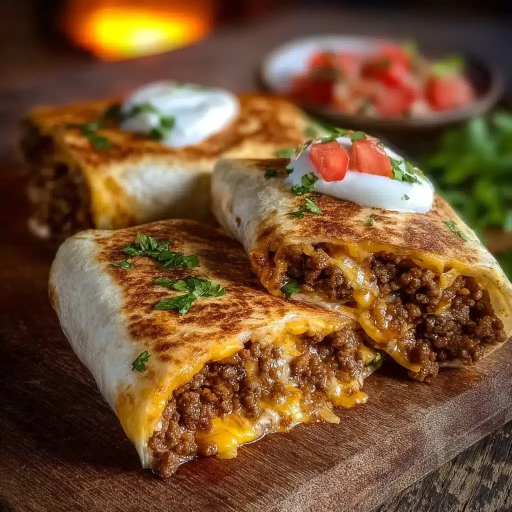 Homemade Beefy Melt Burritos