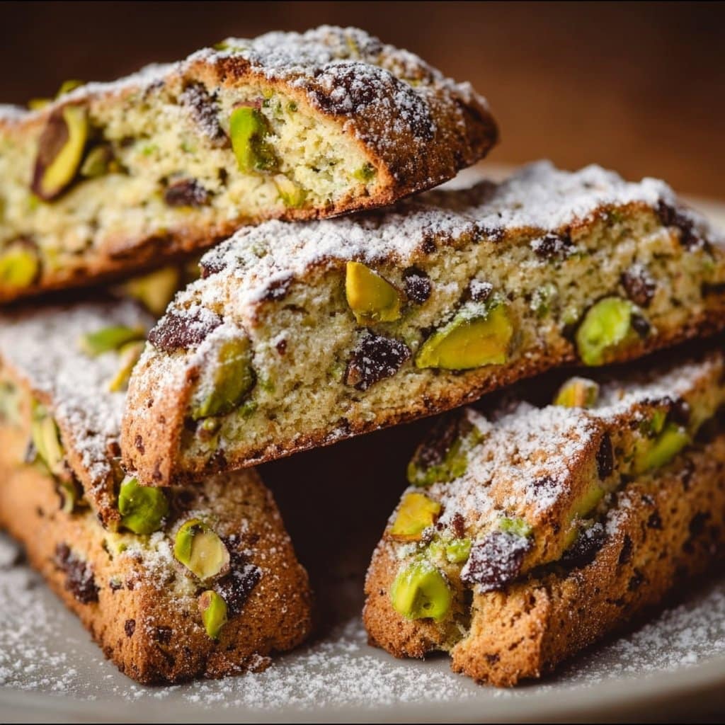Pistachio Cannoli Biscotti
