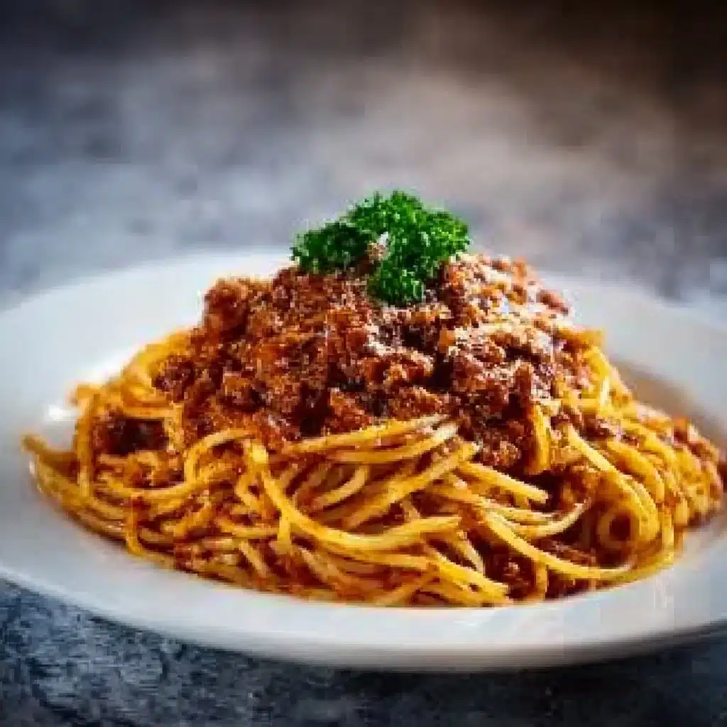 Delicious Million Dollar Spaghetti garnished and ready to serve