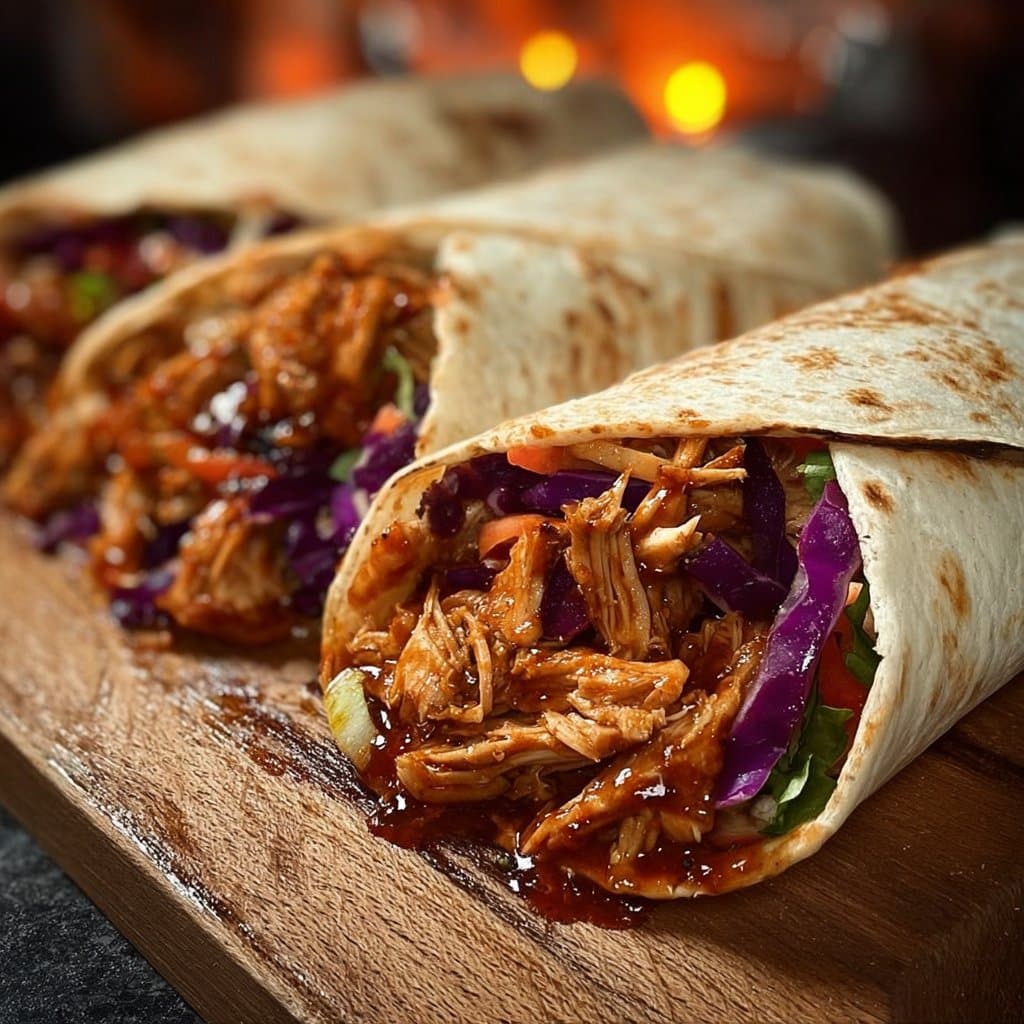 BBQ Pulled Chicken Wraps