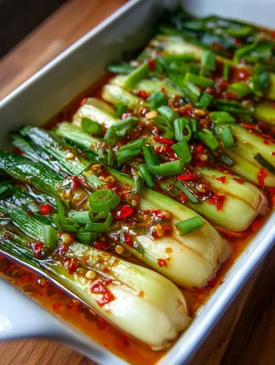 Quick Bok Choy stir-fried with ginger chili sauce for a flavorful side dish
