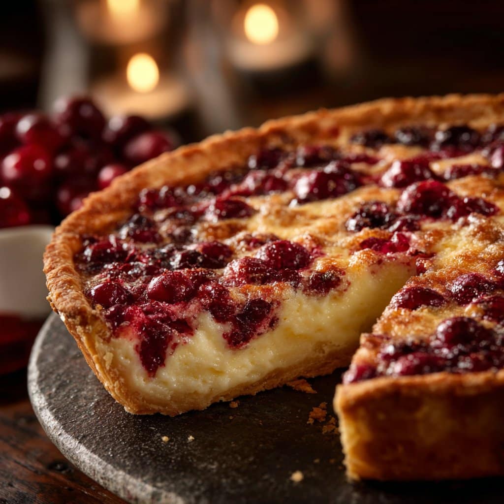 Cranberry Custard Pie Delight
