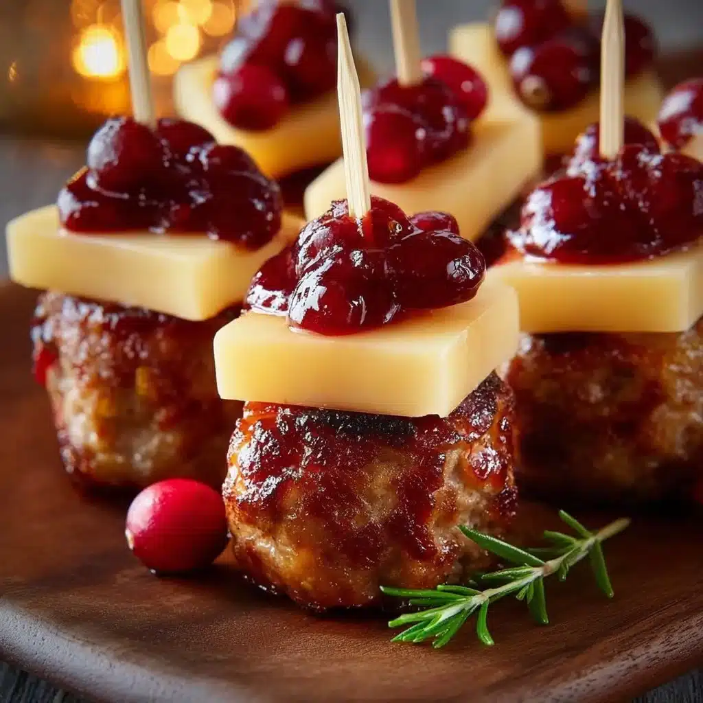 Sheet pan smoked sausage cranberry bites ready to serve.