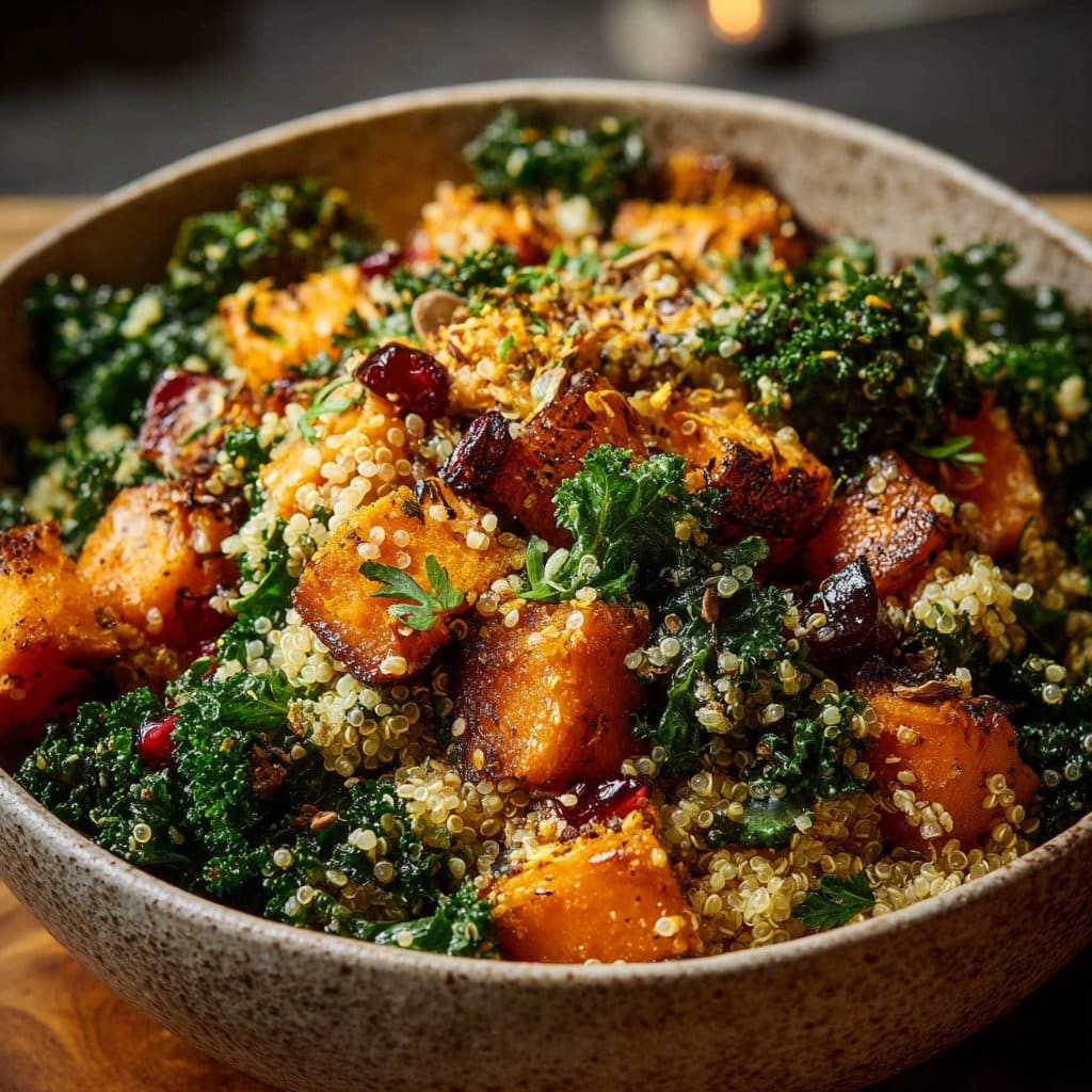 Quinoa Harvest Bowl with Sweet Potato & Kale