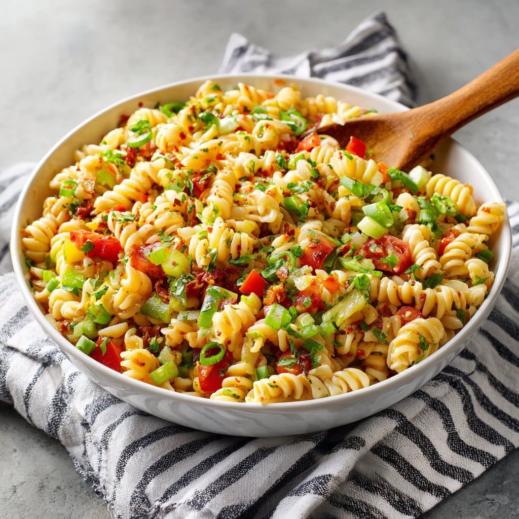 Buffalo Chickpea Pasta Salad