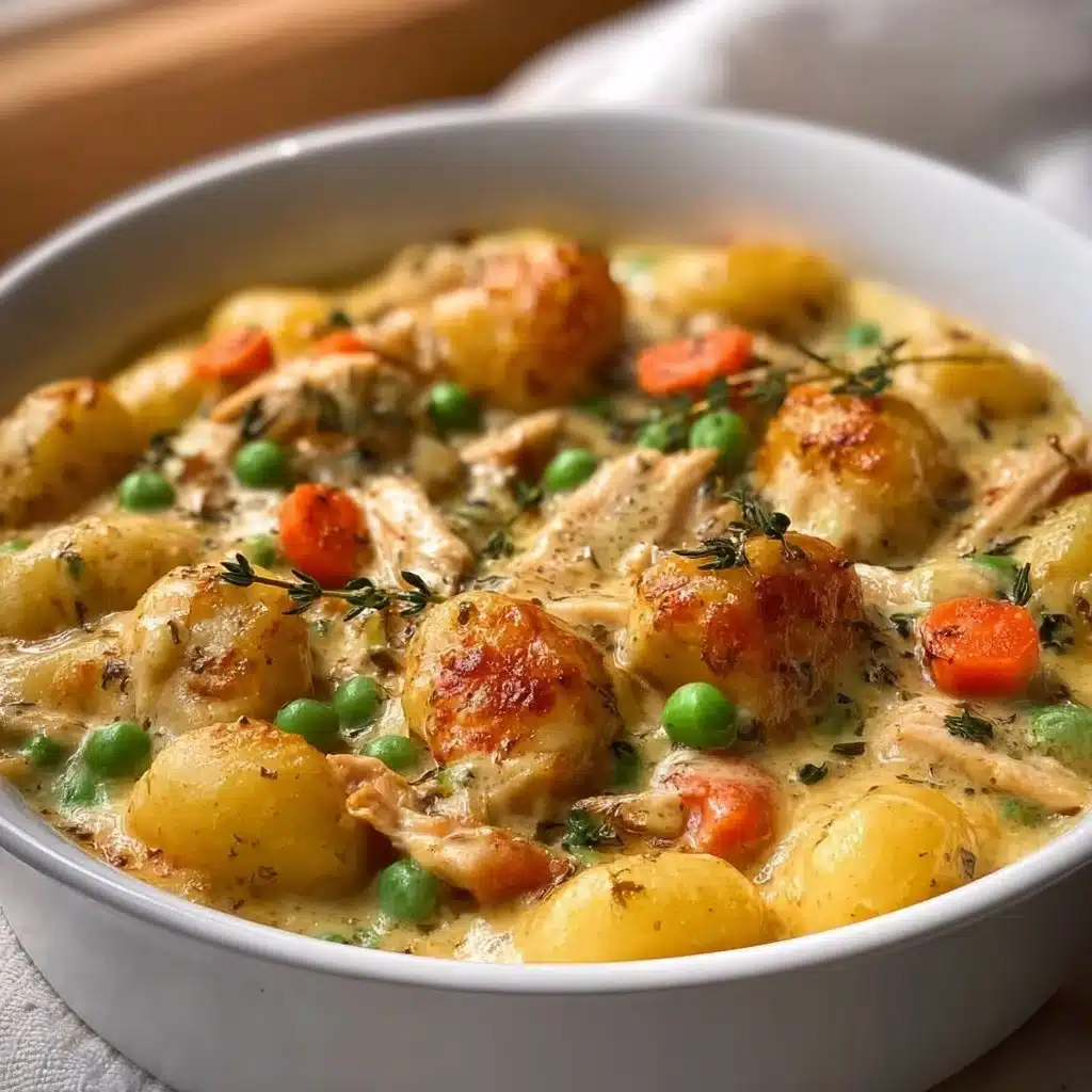 One Pot Gnocchi Chicken Pot Pie