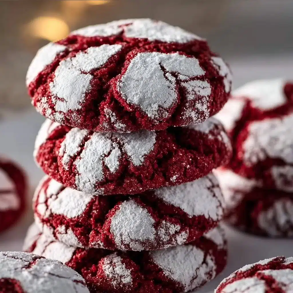 Red Velvet Crinkle Cookies
