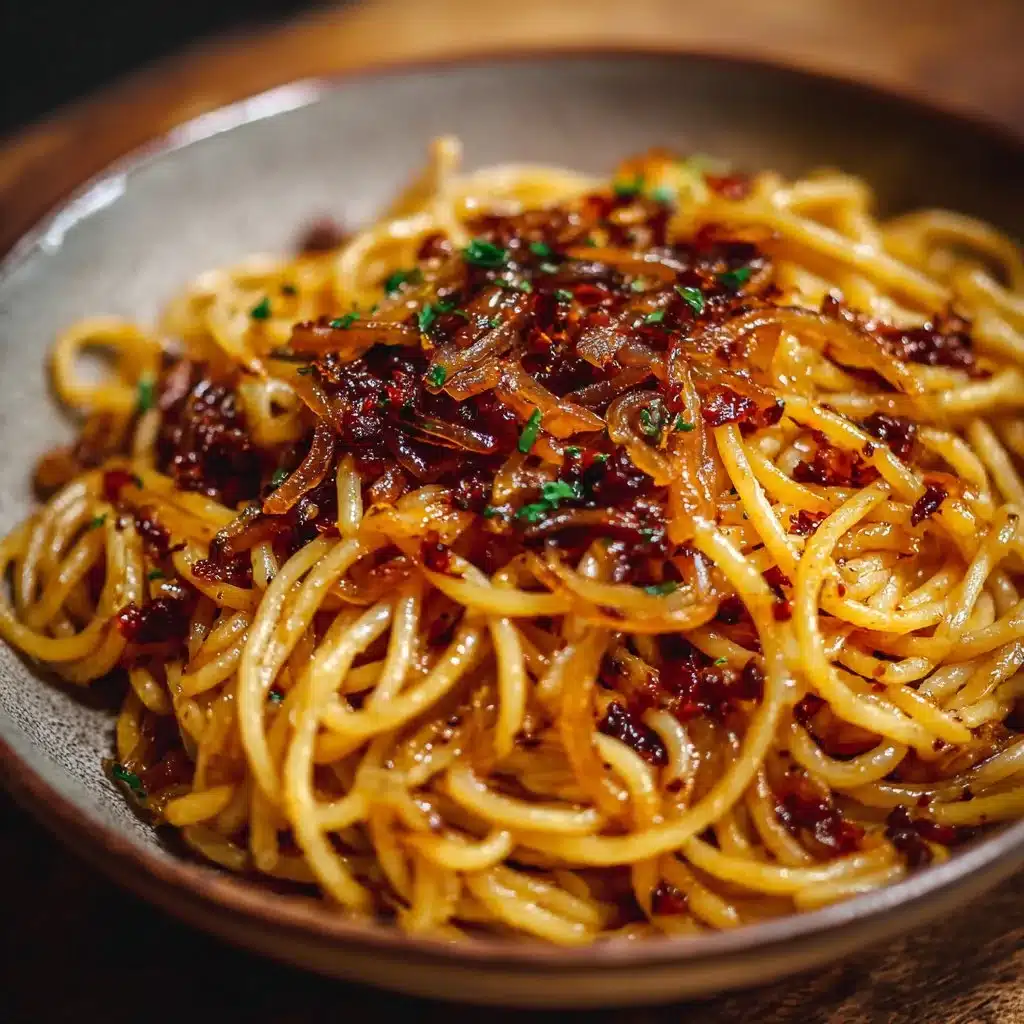 Caramelized Onion Pasta with Chili Oil: A Sweet and Spicy Flavor Bomb