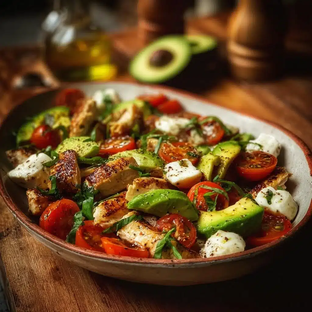 CHICKEN AVOCADO CAPRESE SALAD