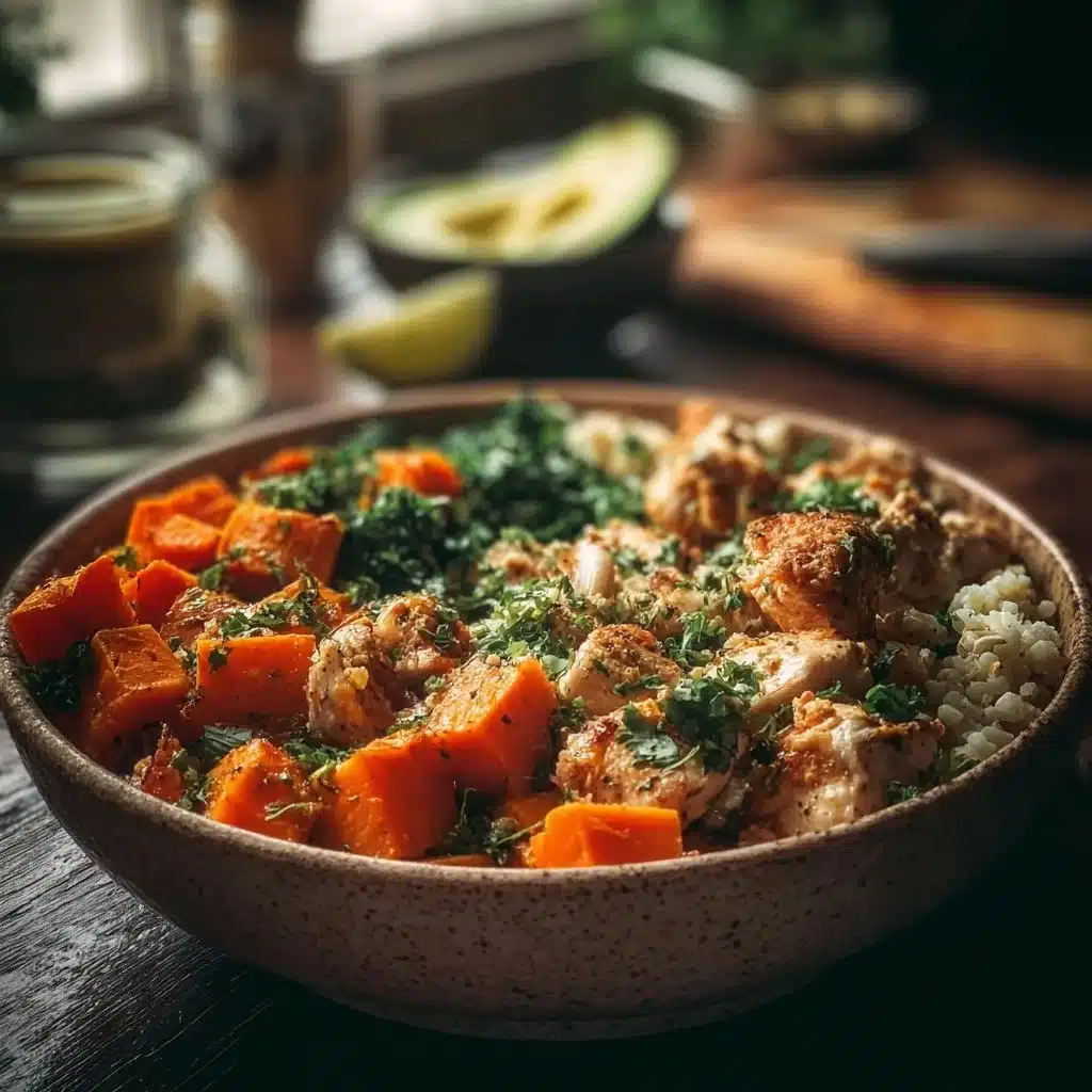 Healthy Chicken & Sweet Potato Rice Bowl