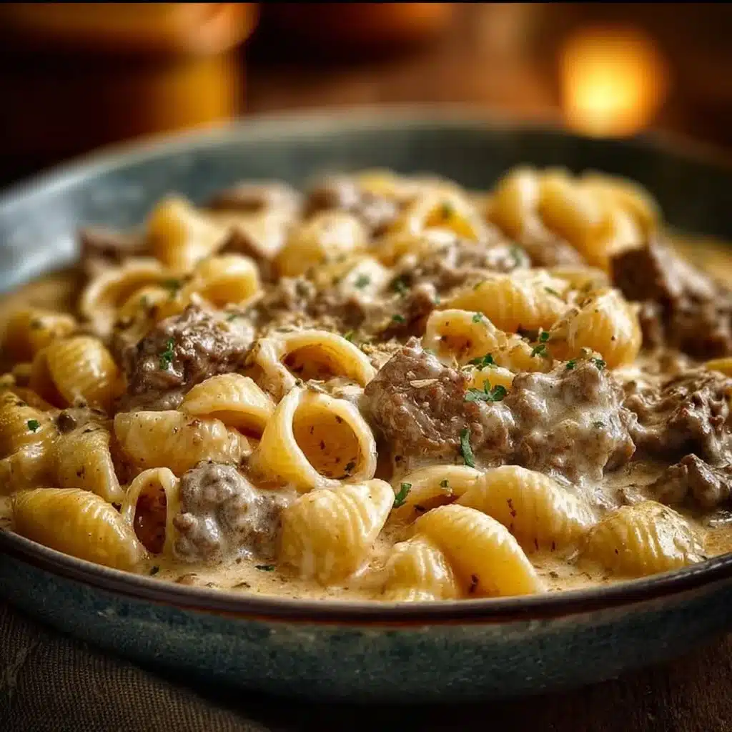 Creamy Beef and Shells