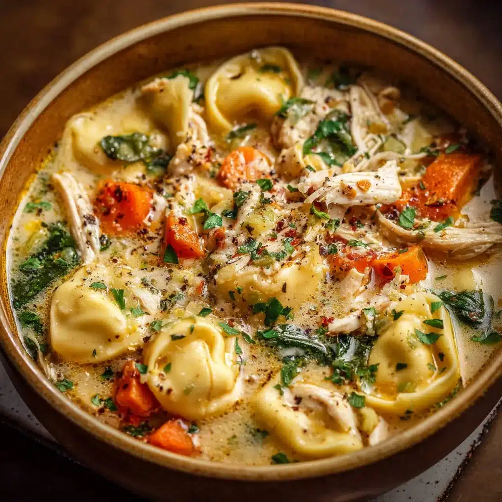 Crockpot Chicken Tortellini Soup