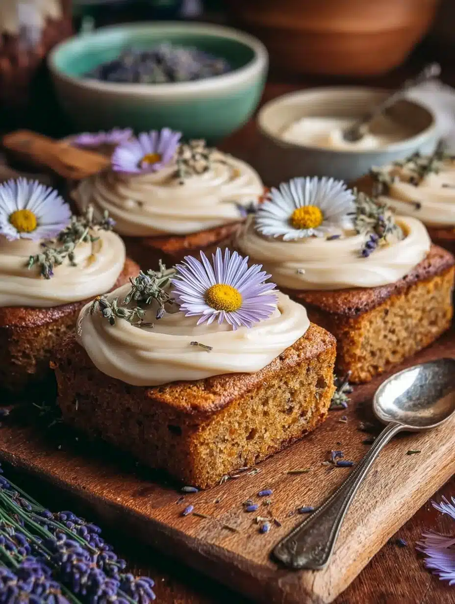 Earl Grey Lavender Sheet Cake with Zesty Lemon Frosting