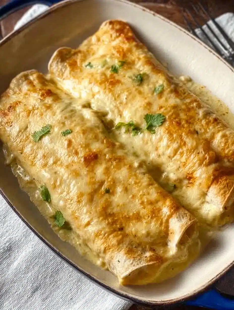 Easy Creamy White Chicken Enchiladas