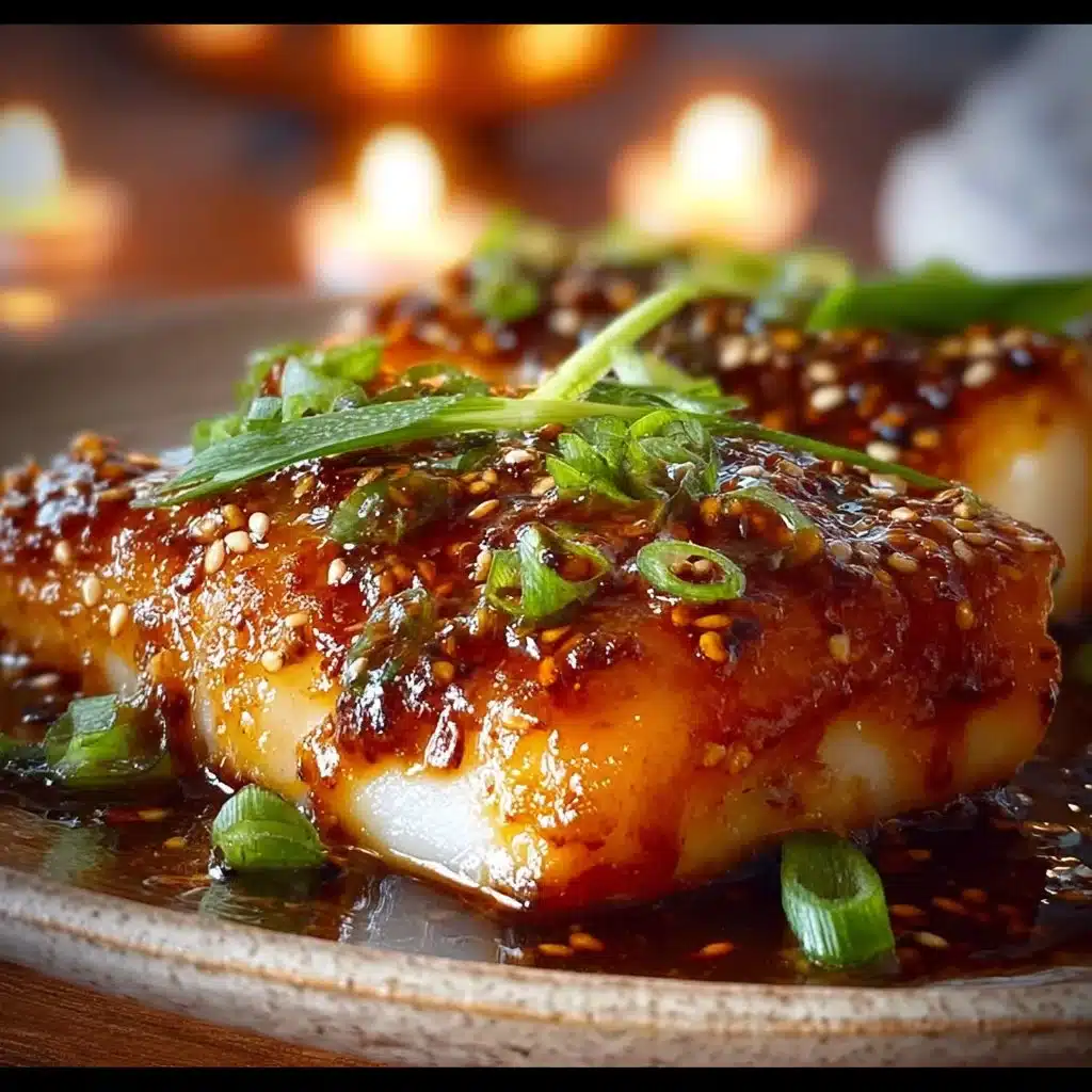 Flaky Ginger Soy Glazed Cod