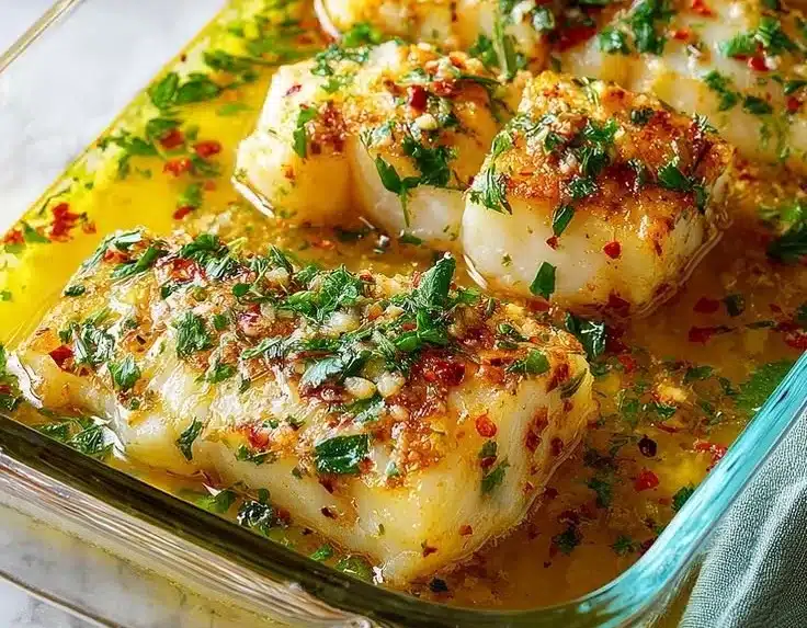 Gluten-Free Mediterranean Baked Cod with Lemon and Garlic