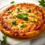 Delicious Gluten-Free Protein-Packed Pizza topped with fresh ingredients