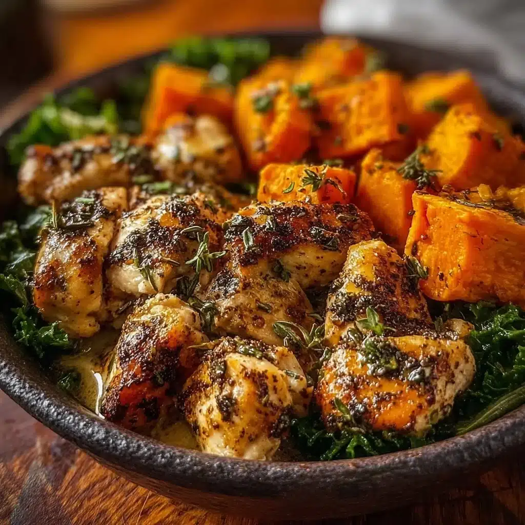 Maple Dijon Chicken & Sweet Potato Bowls