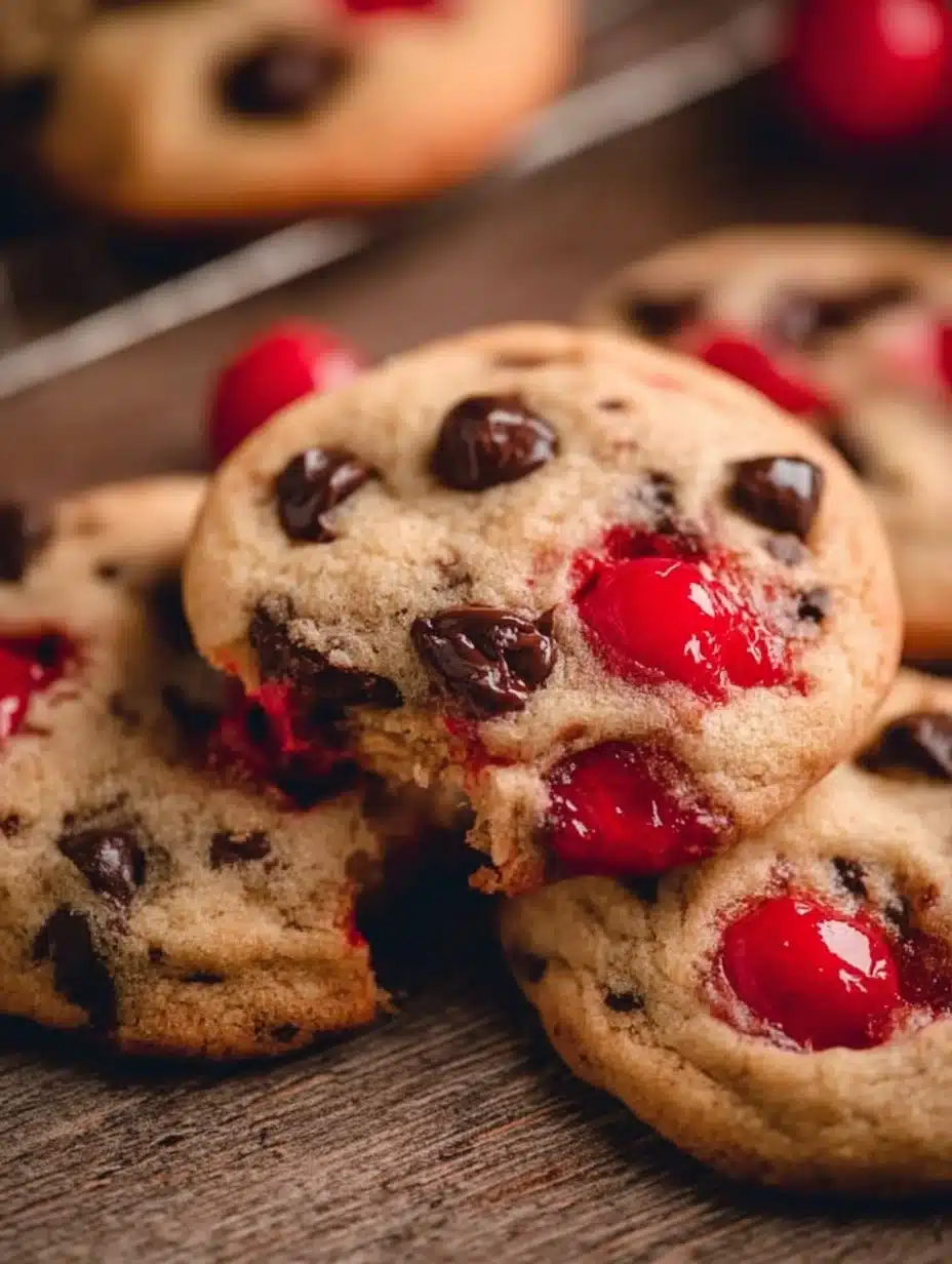 Maraschino Cherry Chocolate Chip Cookies