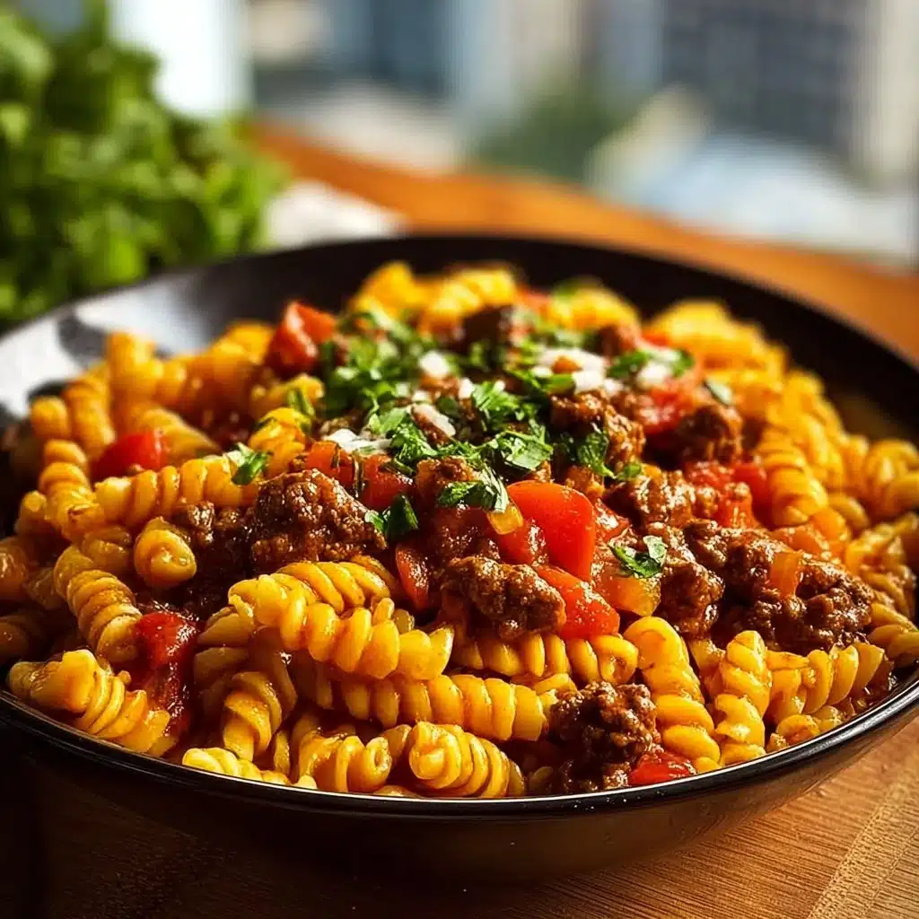 One Pot Beef Taco Pasta
