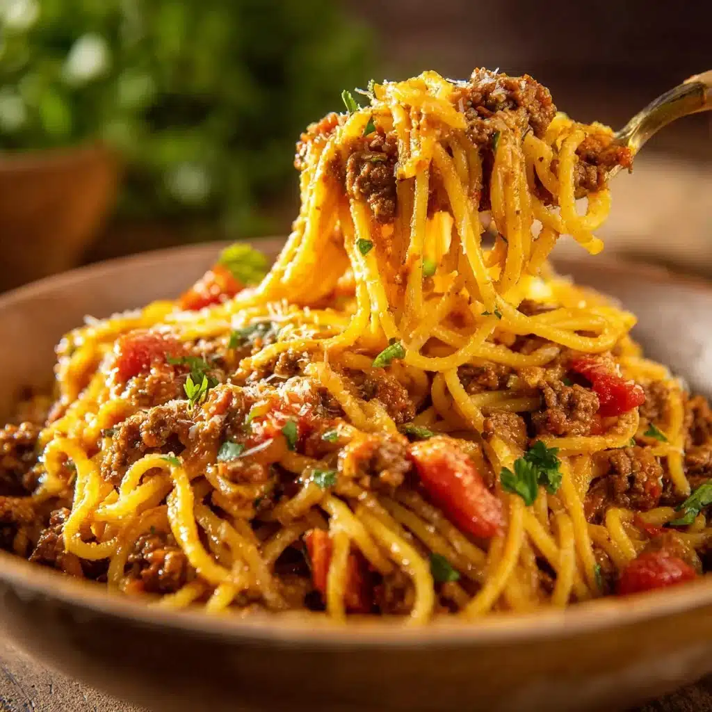 One Pot Cowboy Spaghetti