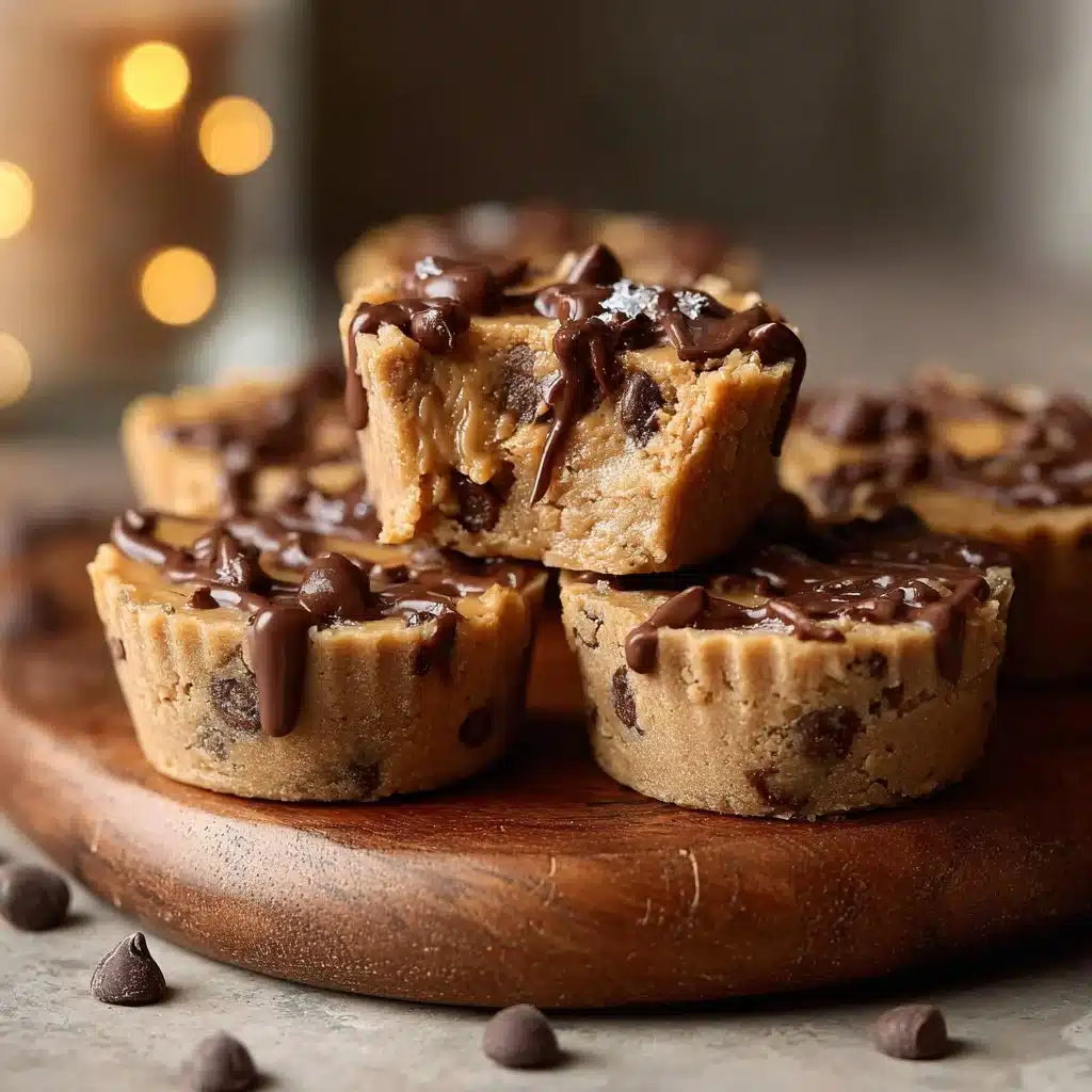 Four Ingredient Peanut Butter Banana Cookie Dough Fudge Cups