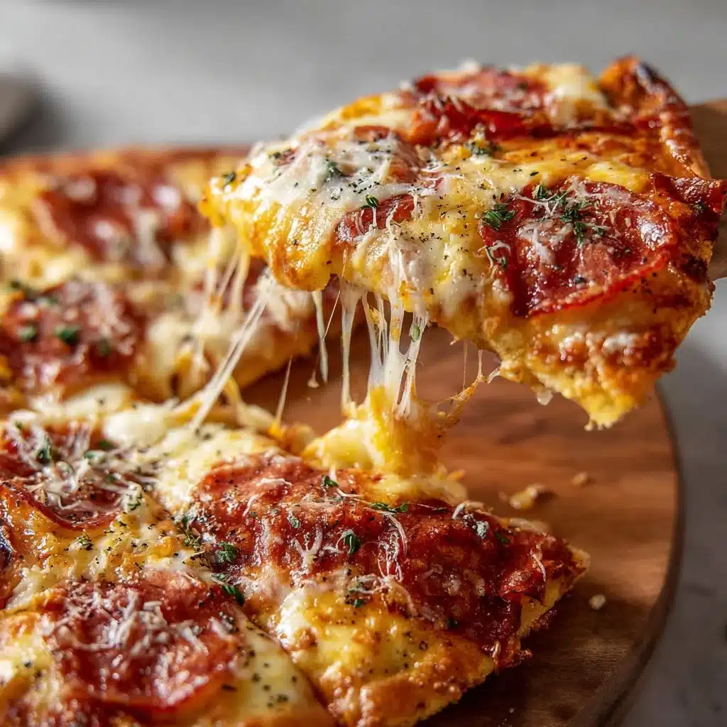 Delicious pizza eggs served on a plate, garnished with herbs.