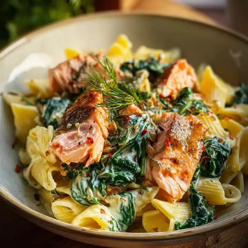 Quick Salmon & Spinach Pasta
