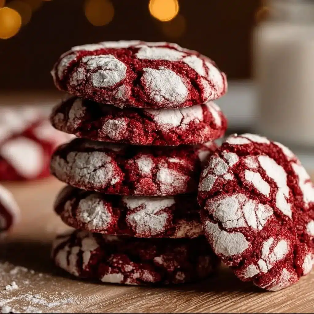 Red Velvet Crinkle Cookies