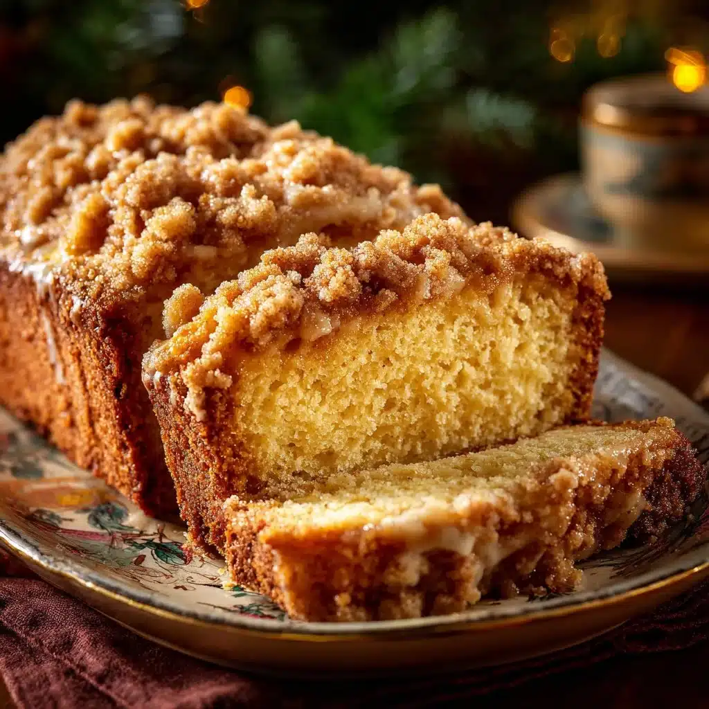 Sweet Eggnog Bread With Crumb Topping