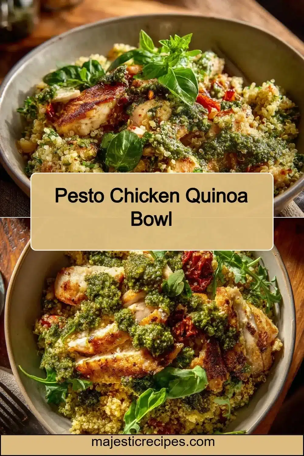 Pesto Chicken Quinoa Bowl