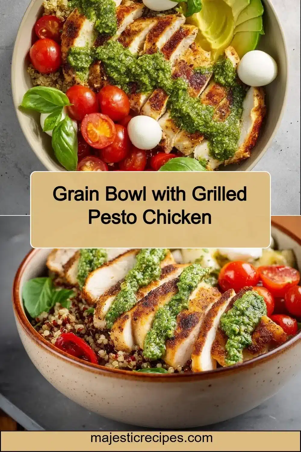 Grain Bowl with Grilled Pesto Chicken