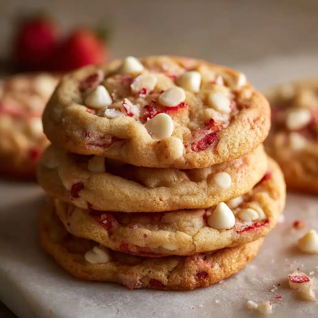 Valentine’s Strawberry White Chocolate Cookies