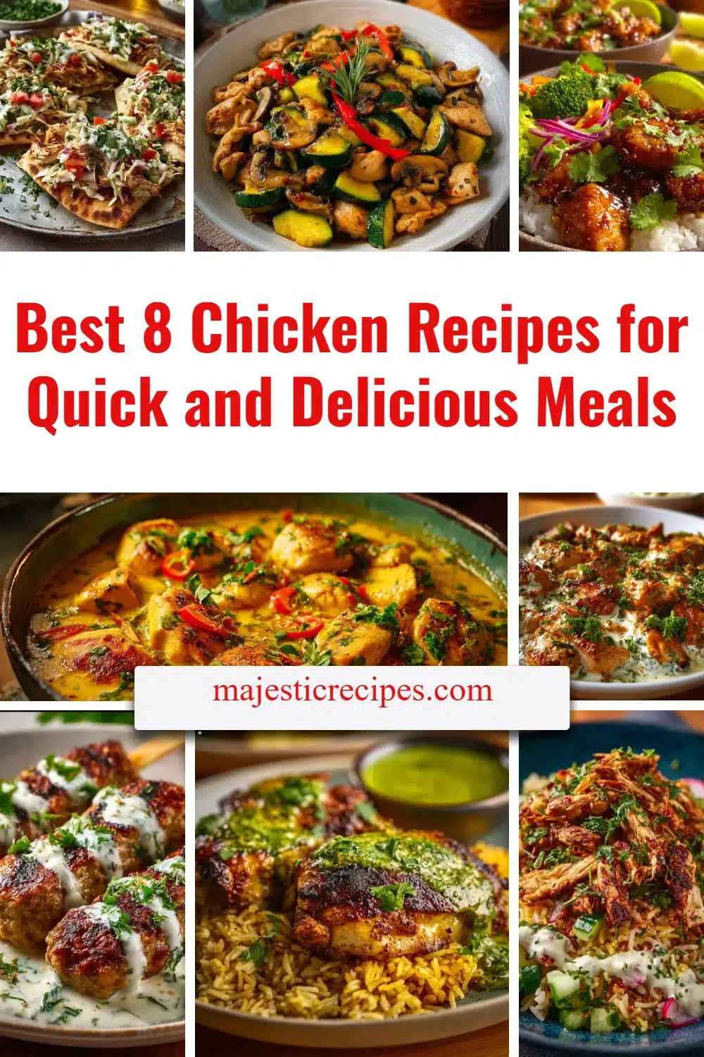 Delicious chicken recipes for quick and easy meals.