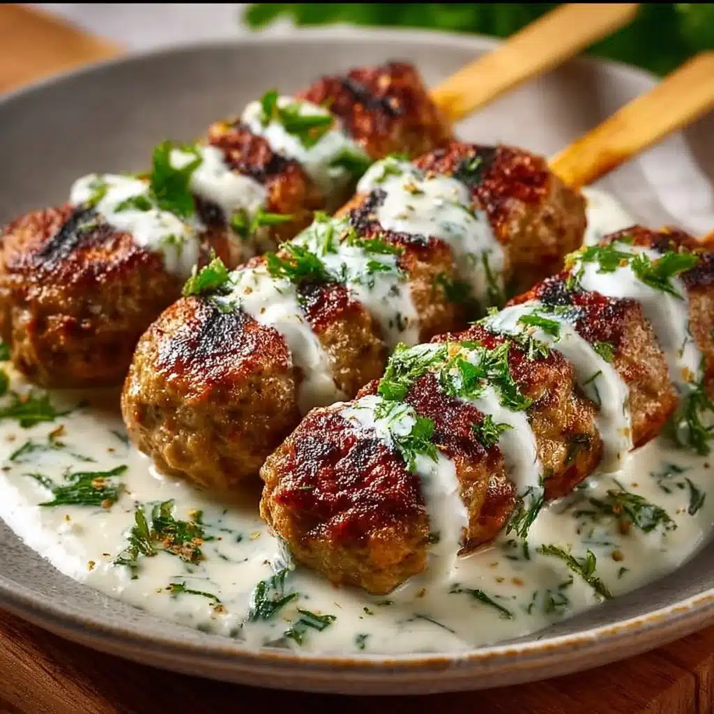 Chicken Koftas with Garlic Yogurt Sauce