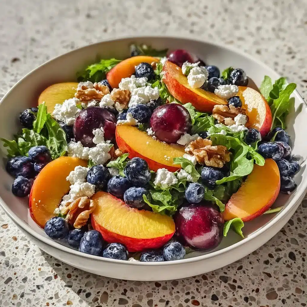 Blueberry Peach Feta Salad