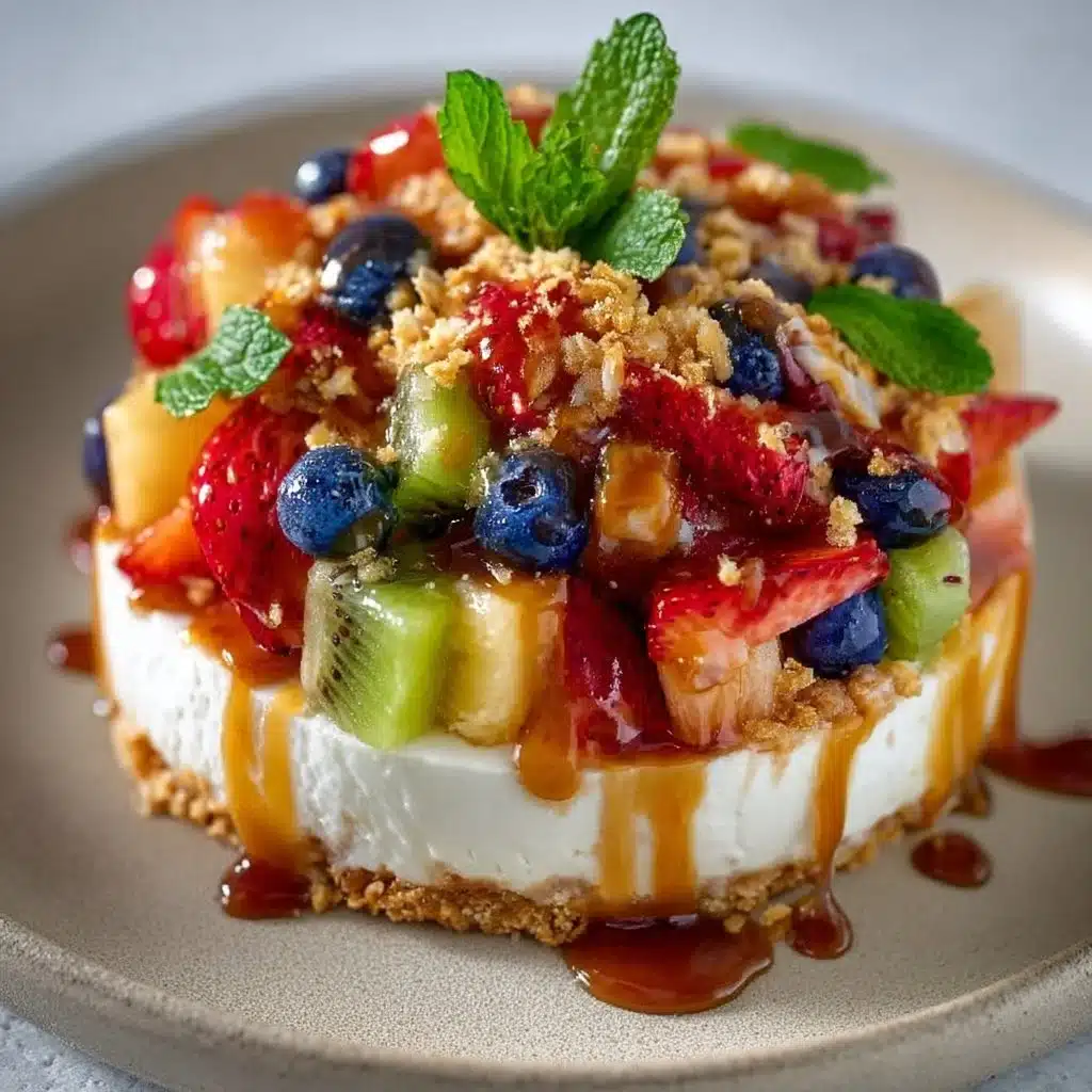 Caramel Crunch Cheesecake Fruit Salad