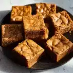 Delicious Biscoff Blondies with a rich caramel flavor